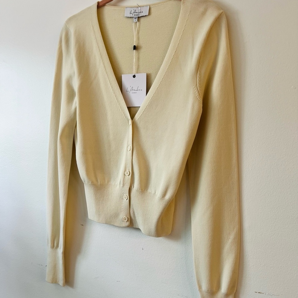 L’Academie Revolve Buttery Cream Cardigan - Picture 3 of 6